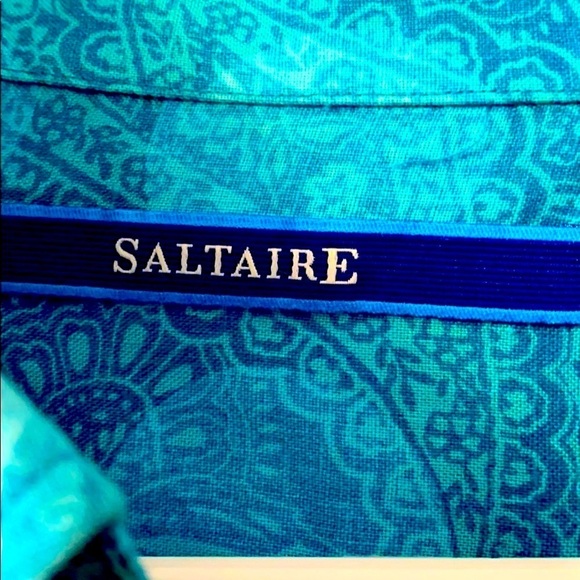Saltaire Long Sleeve 100% Linen Button Down L - Picture 3 of 5